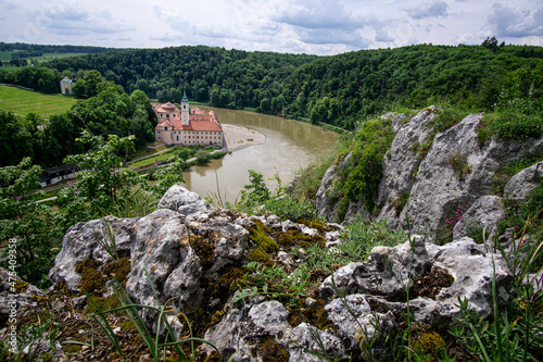 Beautiful shot of the river leading to Weltenburg Abbey in Germany photo