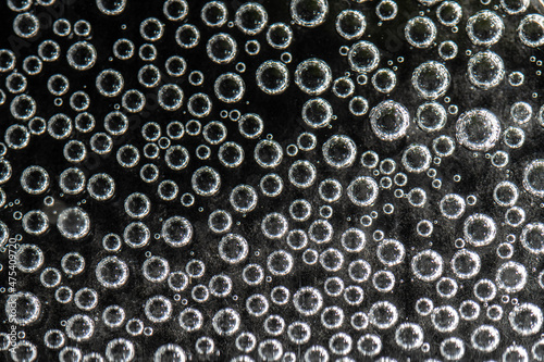 Konstfotografi Gros plan de bulles d'eau gazeuse