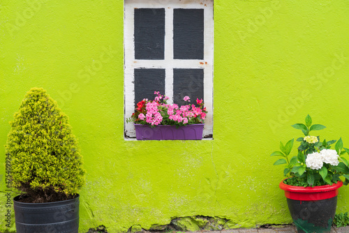 Europe, Ireland, Eyeries. Exterior of weathered house. photo