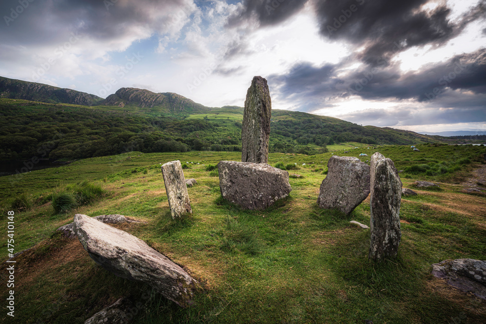 Europe, Ireland, County Kerry. Uragh stone circle.