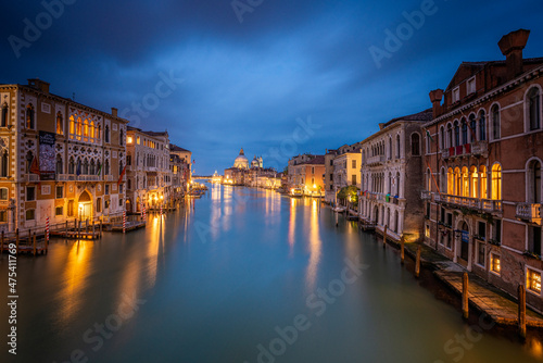 Europe, Italy, Venice. Sunset over Grand Canal.