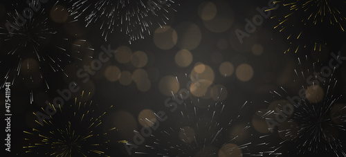 Obraz na plátně Abstract firework background with free space for text