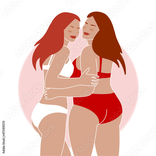 Womens body diversity positive and frienship