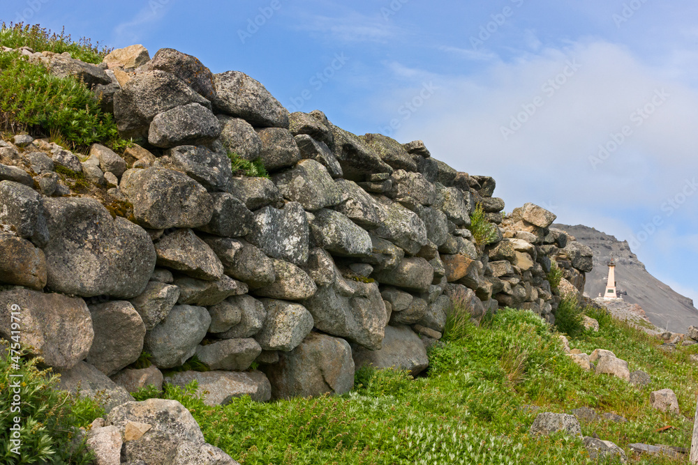 Old settlers' house, Cape Dezhnev, most eastern corner of Eurasia, Russian Far East