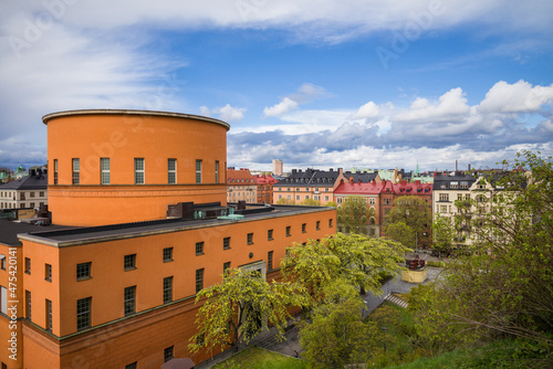 Photography Sweden, Stockholm, City Library, circular exterior