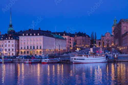 Sweden, Stockholm, Gamla Stan, Old Town, old town skyline, dawn