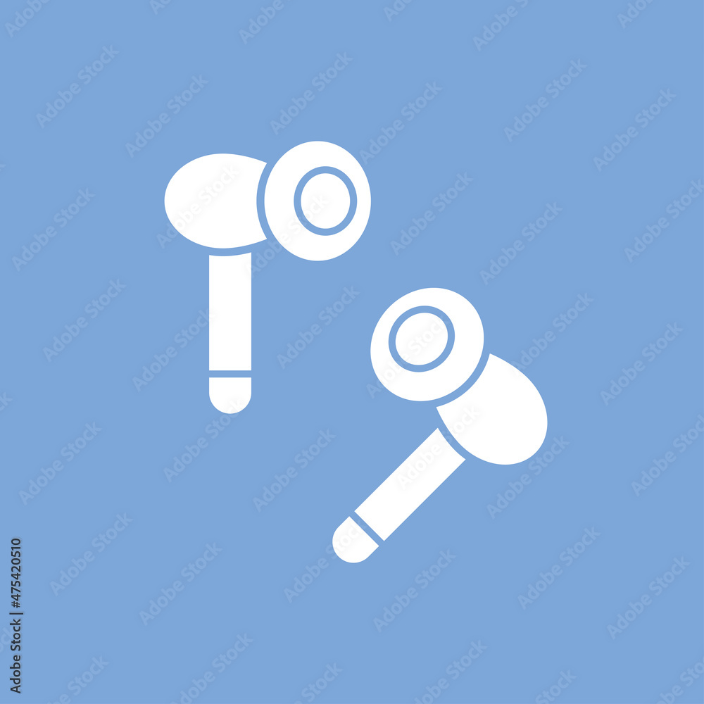 Wireless earphones headphones vector icon Wireless earphones headphones vector icon