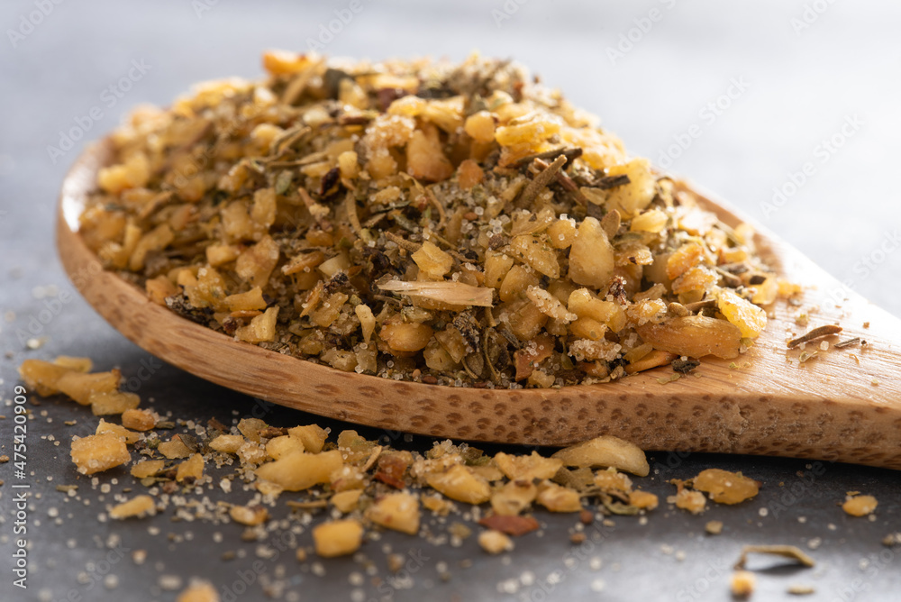Garlic and Herb Seasoning on a Spoon Garlic and Herb Seasoning on a Spoon