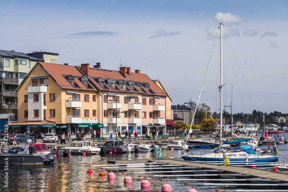 Sweden, Stockholm Archipelago, Vaxholm, Vaxholm Harbor