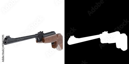 3D rendering illustration of a carabine rifle