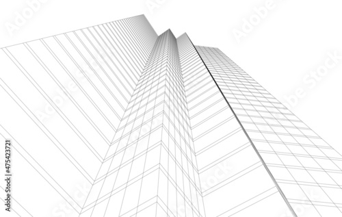 architecture building digital drawing