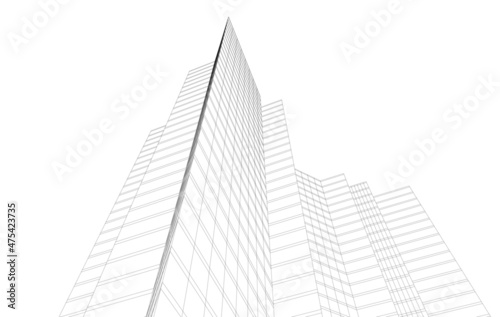 architecture building digital drawing