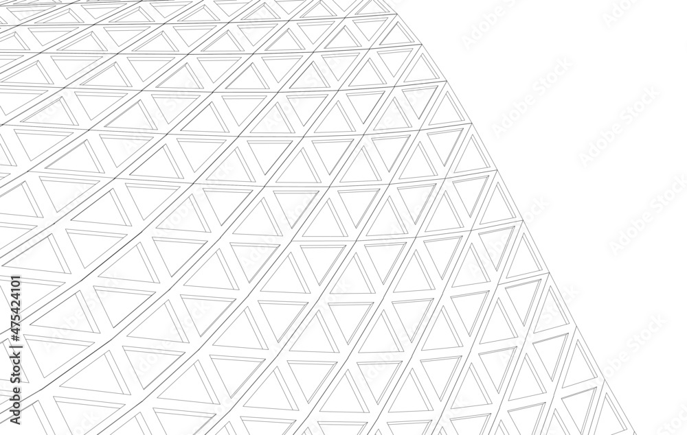 Modern architecture drawing vector 3d illustration Modern architecture drawing vector 3d illustration