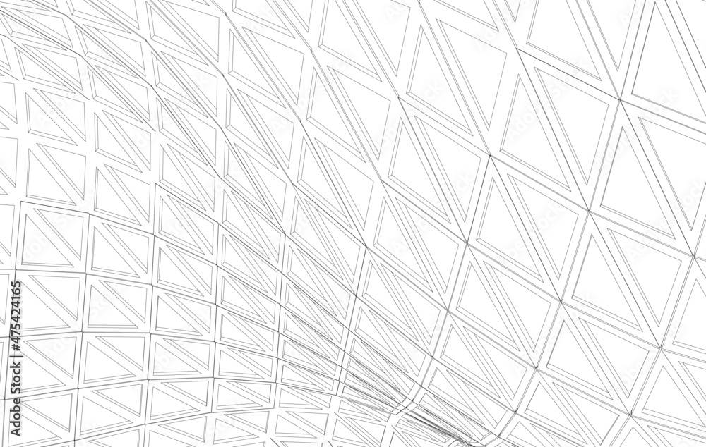 Fototapeta premium Modern architecture drawing vector 3d illustration