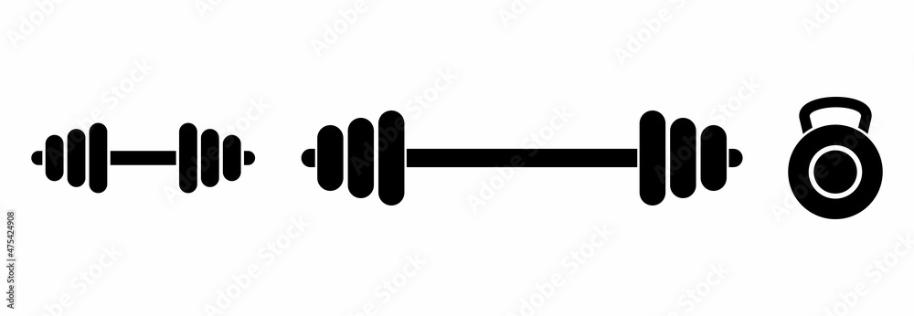 dumbbell icon set, dumbbell vector set sign symbol dumbbell icon set, dumbbell vector set sign symbol