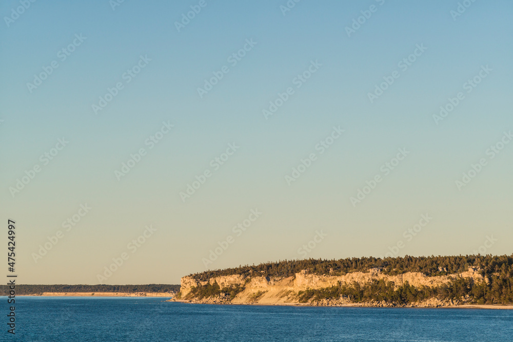 Sweden, Gotland Island, Lickershamn, coastal view, sunset