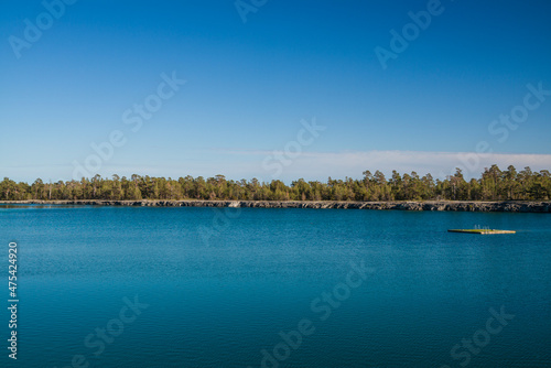 Tableau sur toile Sweden, Gotland Island, Labro, Bla Lagunen, Blue Lagoon, natural swimming area i