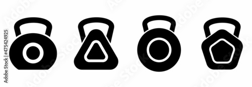 kettlebell icon set, kettlebell vector set sign symbol