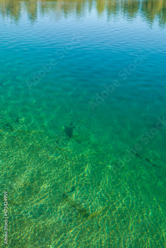 Fototapeta Naklejka Na Ścianę i Meble -  Sweden, Gotland Island, Labro, Bla Lagunen, Blue Lagoon, natural swimming area in former chalk quarry with blue green water