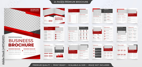minimalist brochure template with modern concept and minimalist layout use for business profile and product catalog