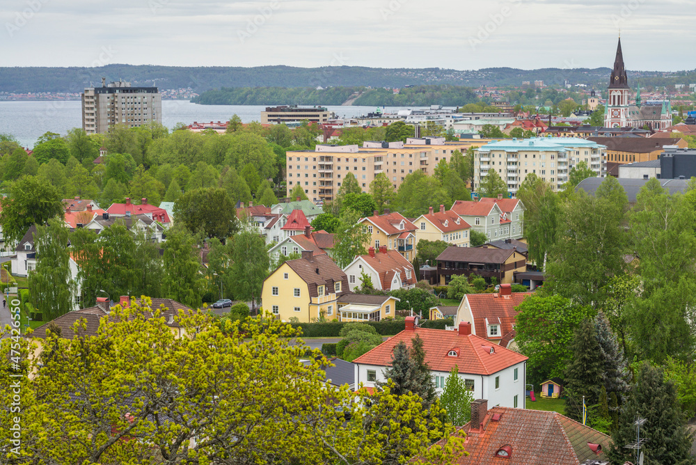 Sweden, Lake Vattern Area, Jonkoping, town view