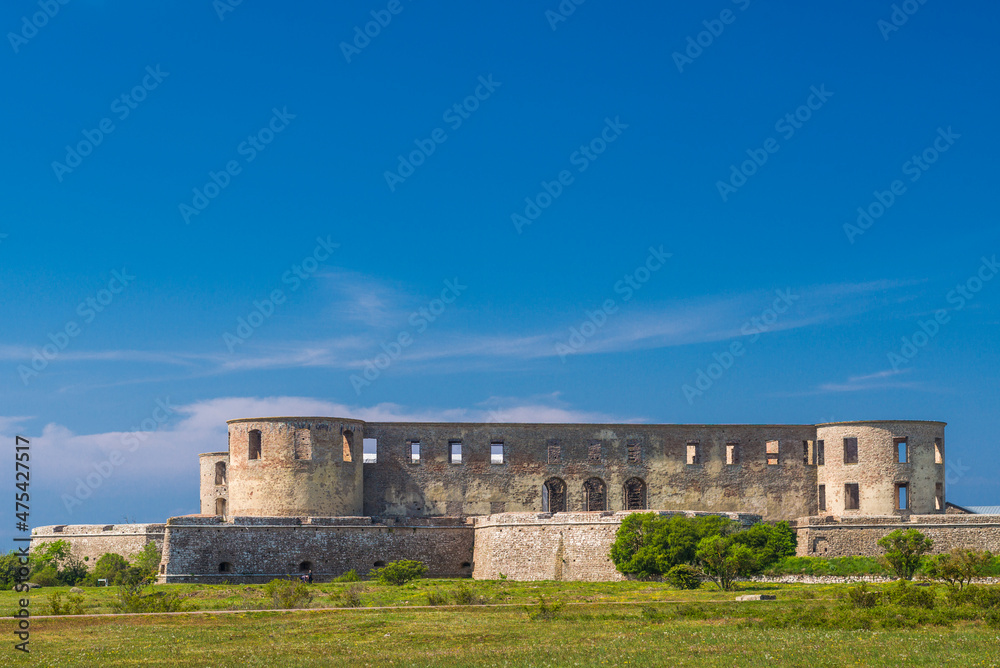 Sweden, Oland Island, Borgholm, Borgholms Slott castle ruins, Northern Europe's largest ruined castle