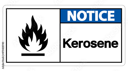 Notice Kerosene Symbol Sign On White Background