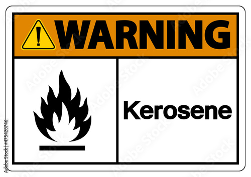 Warning Kerosene Symbol Sign On White Background