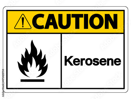 Caution Kerosene Symbol Sign On White Background