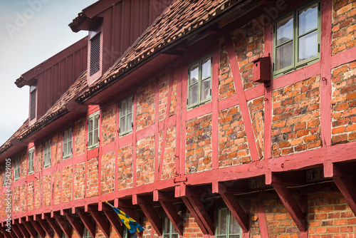 Southern Sweden, Ystad, traditional half-timbered building, Per Helsas Gard, 16th century