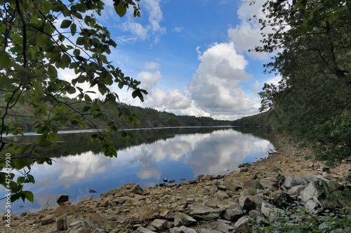 Fototapeta Naklejka Na Ścianę i Meble -  Beautiful view on the Guerledan lake in Brittany. France