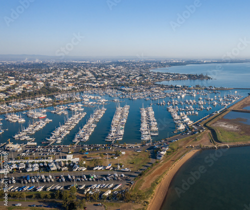 Foto Beautiful view over Manly marina in Queensland