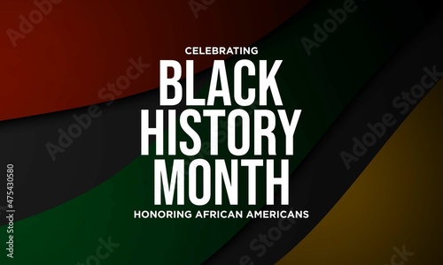 Black History Month vector template.