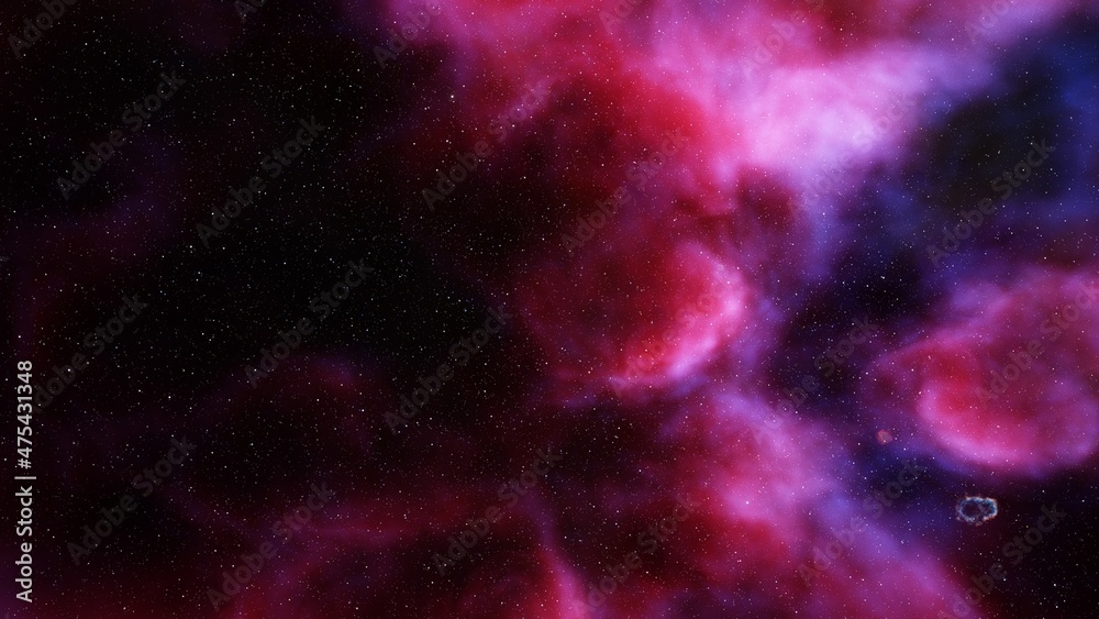 Fototapeta premium Deep space nebula 3d illustration