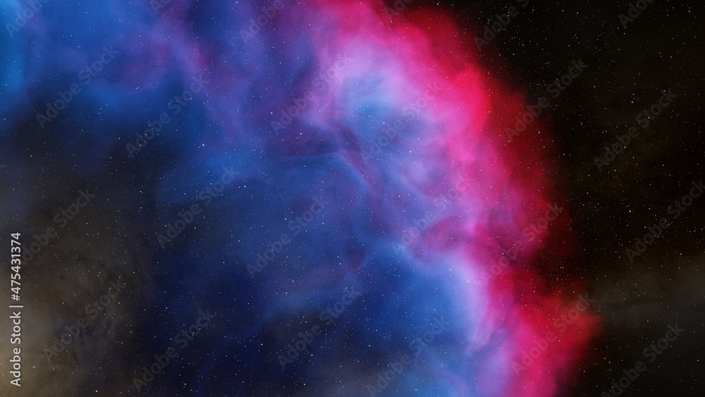 Fototapeta premium Deep space nebula 3d illustration