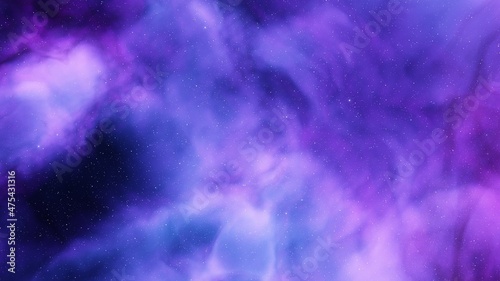 Deep space nebula 3d illustration