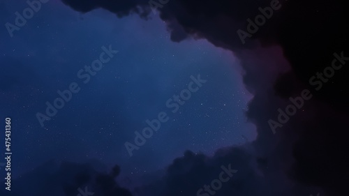 Deep space nebula 3d illustration