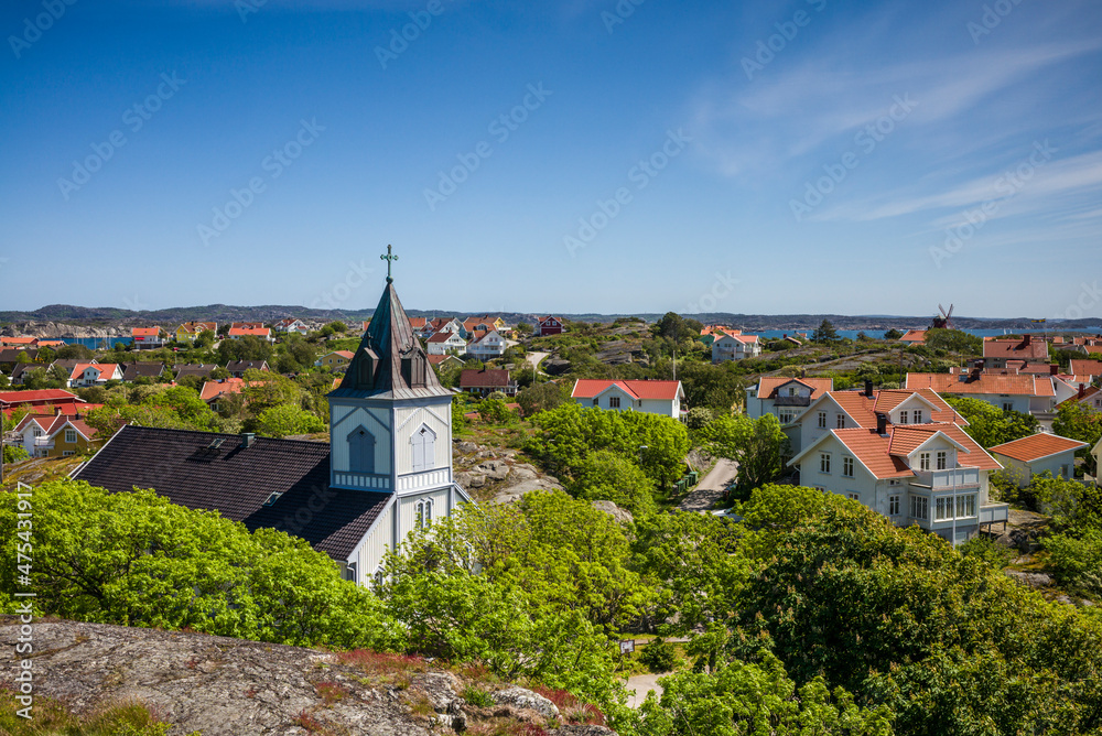 Sweden, Bohuslan, Orust Island, Mollosund, village church (Editorial Use Only)