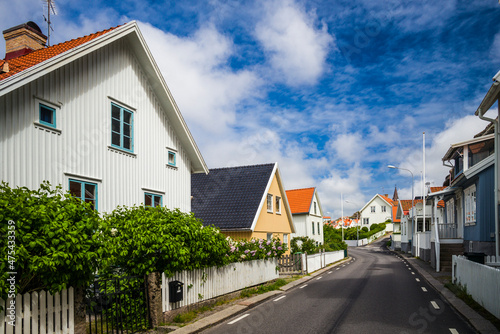 Sweden, Bohuslan, Fjallbacka, village house detail photo