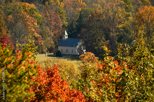Church in Cades Cove, Tennessee photo