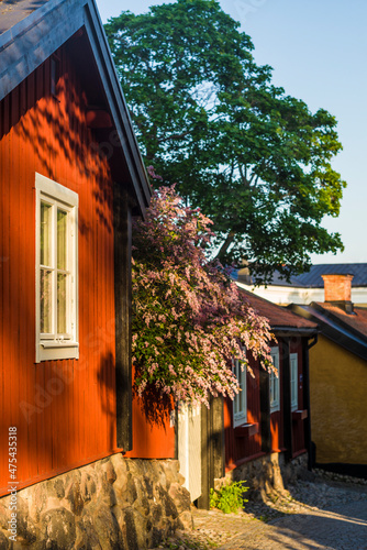 Sweden, Vastmanland, Vasteras, traditional architecture of the Kyrkbacken 18th century neighborhood photo