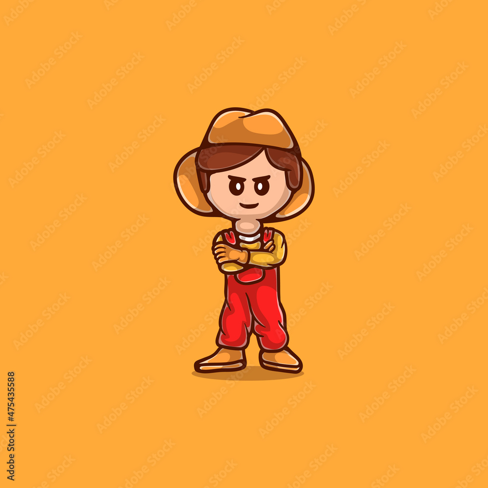 cute farmer illustration cute farmer illustration