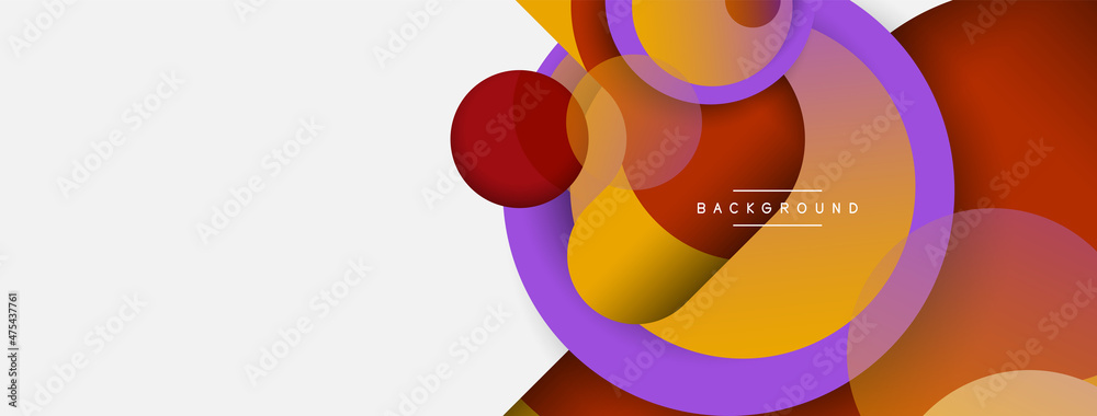 Circle and round shapes abstract background. Vector illustration for wallpaper banner background or landing page Circle and round shapes abstract background. Vector illustration for wallpaper banner background or landing page