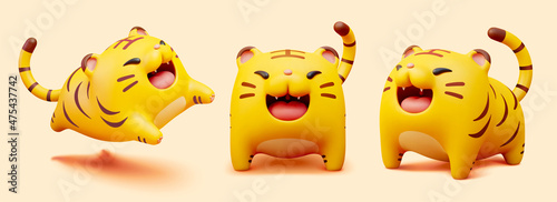 Chubby tiger figurines