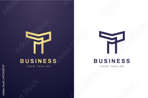 Initial Letter T Logo For Business or Media Company.