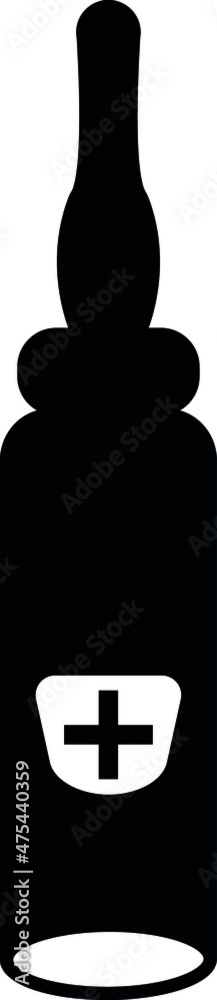 Ampule icon in duo tone color. Vaccine serum medicine
