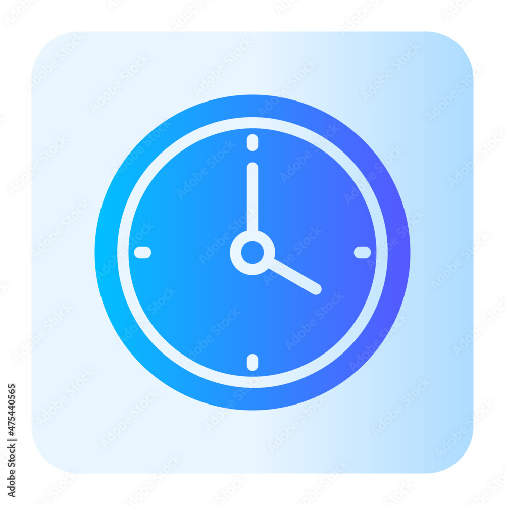 wall clock gradient icon wall clock gradient icon