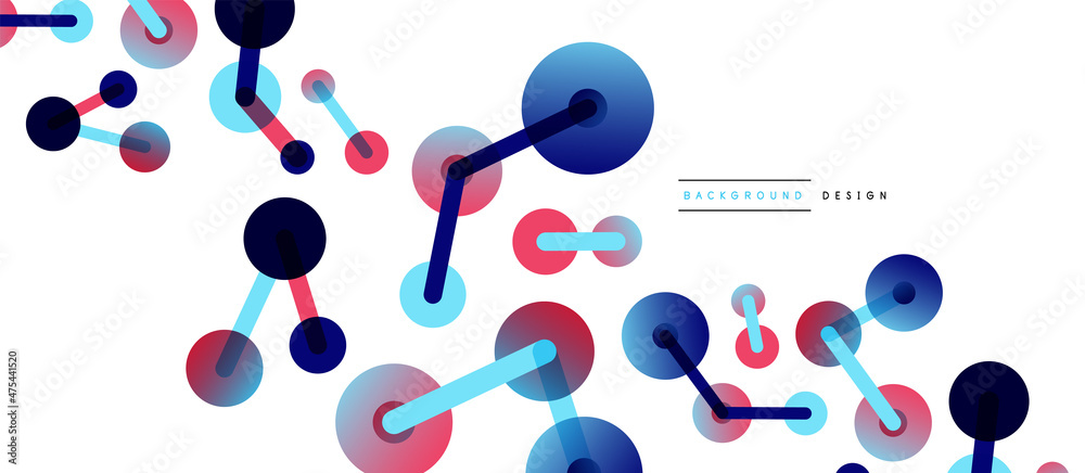 Line points connections geometric abstract background. Circles connected by lines. Trendy techno business template for wallpaper, banner, background or landing Line points connections geometric abstract background. Circles connected by lines. Trendy techno business template for wallpaper, banner, background or landing