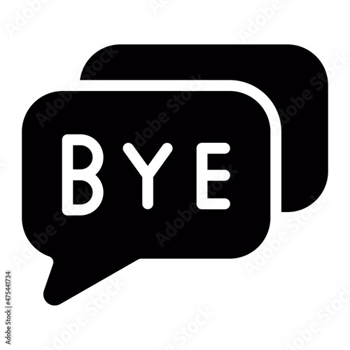 bye glyph icon