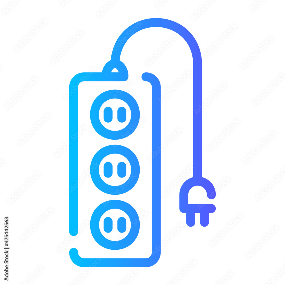 power socket gradient icon power socket gradient icon
